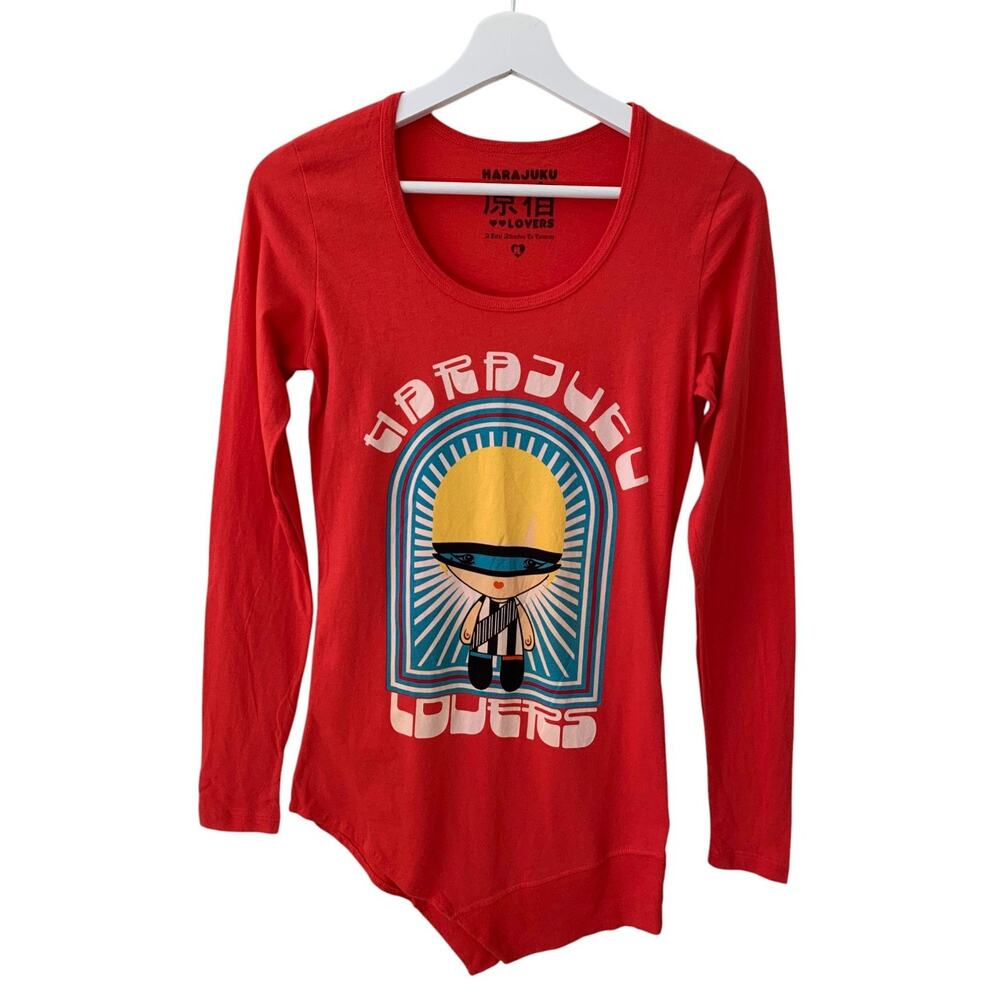 Harajuku Lovers Shirt Vintage Y2K Gwen Stefani Doll Long Sleeve Top Japan